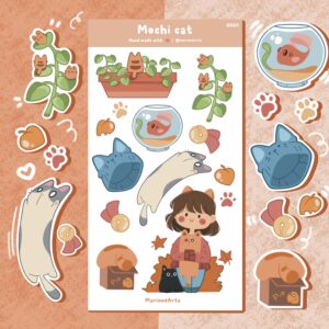 Mochi cat - Sticker sheet