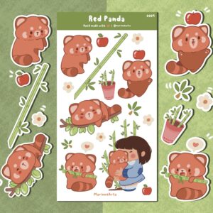 Red Panda- Sticker sheet